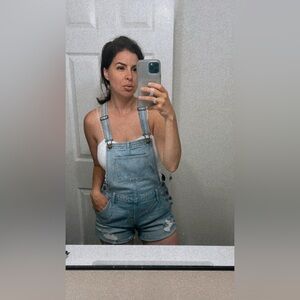 Hollister Short Denim Overalls
